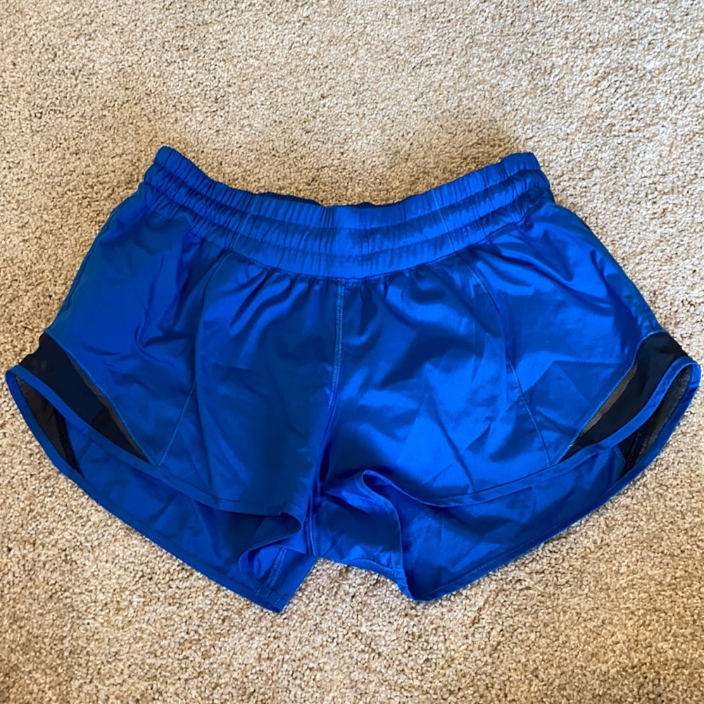 Blue lululemon hottie hot shorts